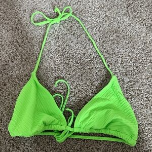 Target neon green bikini top